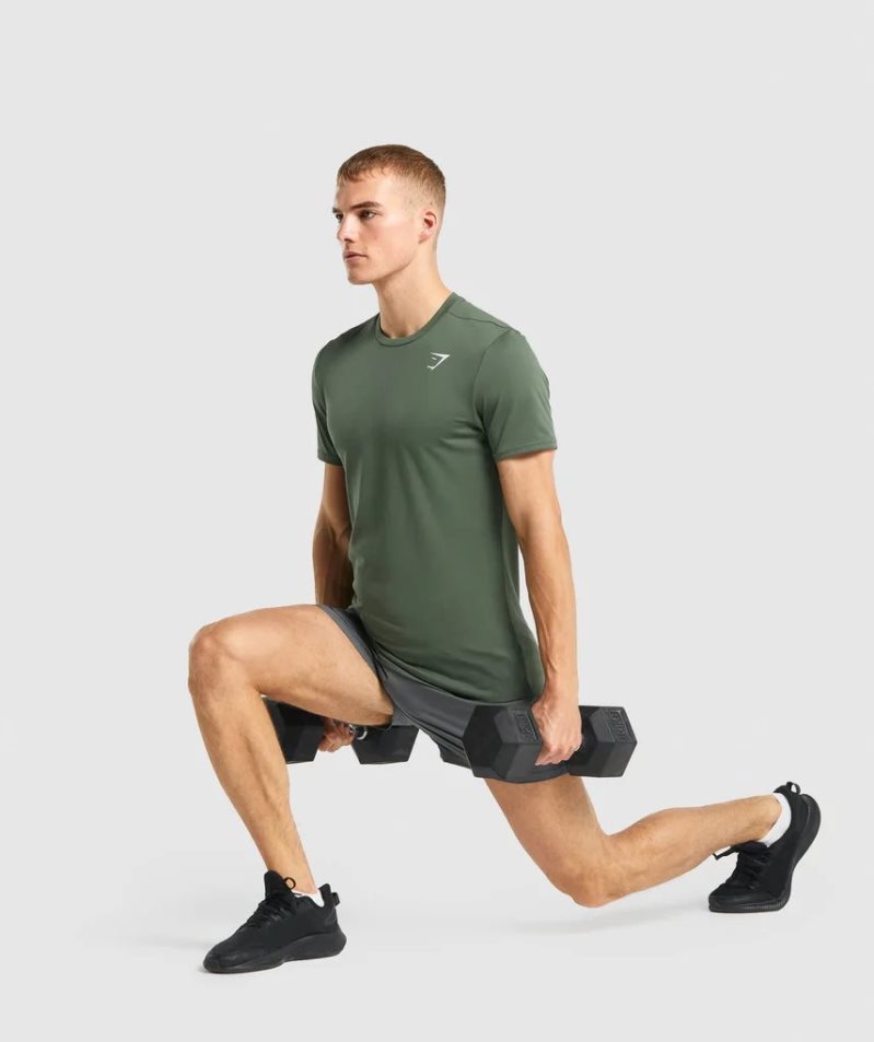 Men's Gymshark Arrival T-Shirts Green | NZ 1GHDNZ